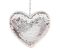 Yorajuy Palla a specchio a di cuore, palla da discoteca riflettente, palla da discoteca a di cuore, decorazione per la stanza, palla da discoteca con lenti lucide, decorazione per la casa