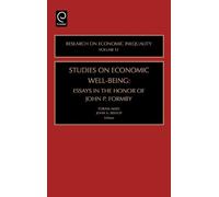 Yoram Amiel Studies on Economic Well Being (Copertina rigida)