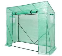 Yorbay Serra da giardino 200 X 80 X 170/150 cm, con griglia rete Schermo in PE (140g/㎡), con finestrela, per giardino per la coltivazione