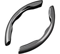 YOREM 2 Pezzi Fibra di Carbonio Auto Coprivolante per Toyota C-HR CHR 2016-2021, Accessori di Protezione del Volante Interno Volante Antiscivolo,A-Black