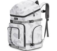 YOREPEK Zaino Porta Scarponi sci, 65 Litri Grande Zaini Multitasche, Zaino per Sciare, Impermeabili Zaini Porta Attrezzatura da Sci per Casco, Occhiali, Guanti, Giacca, Scarponi da Neve, Bianco