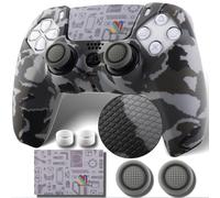 YoRHa Cover in silicone antiscivolo per controller PS5 con tappi per levette x 2 e adesivo x 1 (30 anni di anniversario)