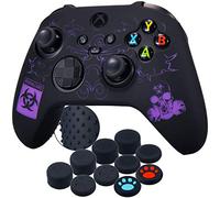 YoRHa Custodia in Silicone Cover Skin Intaglio Laser per Xbox Series X/S Controller (BH Viola) x 1 con Copri levette Analogiche x 10
