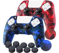 YoRHa Custodia in silicone per controller PS5 x 2 (rosso+blu) con inserti per 10 x 10