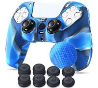 YoRHa Impugnatura dei Struttura Silicone Pelle Cassa Skin per Controller PS5 x 1 (Blu) con Thumb Grips x 8