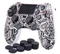 YoRHa Trasferimento dell'acqua Stampa (Fiori) Custodia in silicone per cover per PS4 / slim/Pro controller x 1 (Binca) Con impugnature pollice Pro x 8