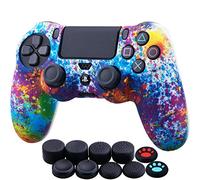 YoRHa Water Transfer Printing (Spruzzi di Vernice) Custodia in Silicone Cover per PS4/Slim/Pro Dualshock 4 Controller x 1 con Manopole Thumb Grips x 10