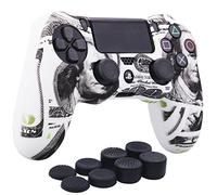 YoRHa Water Transfer Stampa Camouflage Della Copertura Della Copertura Della Pelle Del Silicone Caso per Sony PS4/Slim/Pro Dualshock 4 Controller x 1 (dollaro USA) Con Pro pollice grip x 8