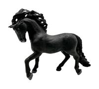 YORISMAL Ornamento stallone andaluso bambini realistico modello cavallo fauna selvatica otto cavalli dipinti: nero stallone corse di cavalli set di giocattoli