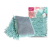 YORK Dual Splash Ricambio Mocio in Microfibra per Lavapavimenti Panno Sostitutivo Spesso e Robusto per Scopa Piatta Altamente Assorbente per Piastrelle e Laminato Soluzione Durevole e Sostenibile