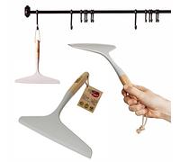 York Eco Natural Tergivetro per Doccia e Vetri in bambù con Lama in Silicone Antialoni Tergapavimenti e Specchi con Supporto per Appenderlo Design Ecosostenibile e AntiGraffio Legno e Grigio