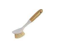 YORK EcoNatural Spazzola per Piatti in Bambù Antibatterica Spazzolina da Cucina per Lavaggio Stoviglie Pentole e Padelle con Setole Igieniche Bakterienstopp Design Ergonomico ed Ecologico Beige