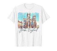 York Inghilterra Viaggio pennellata Viaggio Meet Me A York Maglietta