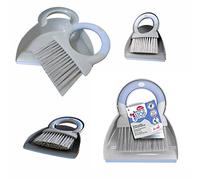 York Paletta con Scopino Bacteria Stop Paletta e Scopetta Scopa Spazzola Set di Spazzola e Paleta Scopetta e Paleta Piccola Portatile per Pulizia Spazzatrice Strumento Scopa Grigio Blu 19 x 22 x 5 cm