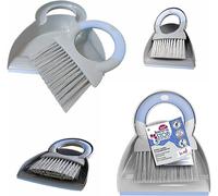 York Bacteria Stop Set di scopa da tavolo, scopa e pala, set di scopa, paletta per scopa, pulizia rapida, prodotto indispensabile per la pulizia quotidiana, colore blu/grigio, medio, 0621100