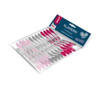 YORK Set di 24 mollette da bucato in 3 colori pastello, con impugnatura morbida, senza impronte