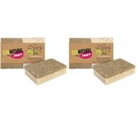 York Spugna da Cucina Ecologiche Spugna Piatti Ecologica Spugnette naturali per la Pulizia antigraffio compostabile biodegradabili cucina e bagno cellulosa e fibra colore marrone (Confezione da 2)