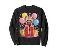 Yorkie 11° compleanno bambini 11 anni undici Yorkshire Terrier Felpa