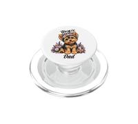 Yorkie Dad, simpatica corona a forma di cucciolo, adorabile cane floreale PopSockets PopGrip per MagSafe