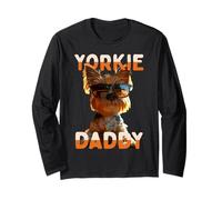 Yorkie Daddy Festa del Papà Dad Dolce Yorkshire Terrier Maglia a Manica