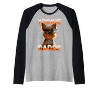 Yorkie Daddy Festa del Papà Dad Dolce Yorkshire Terrier Maglia con Maniche Raglan