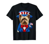 Yorkie Dog 4 luglio Yorkshire Terrier Maglietta