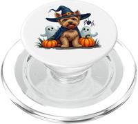 Yorkie, Halloween, Yorkshire Terrier, cappello da strega PopSockets PopGrip per MagSafe