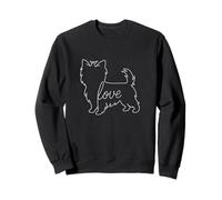 Yorkie Love Line Art Yorkshire Terrier, mamma, amante dei cuccioli Felpa
