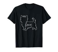 Yorkie Love Line Art Yorkshire Terrier, mamma, amante dei cuccioli Maglietta