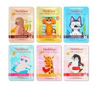 Yorkline - Maschera viso animale, maschera spa, regalo per feste per lei, maschera con foglie per bambini, ragazze serate, divertente maschera per il viso con personaggio animale