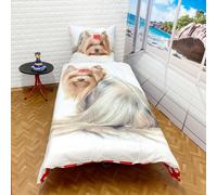 Yorkshire Cane Cucciolo lenzuola Set Letto,COPRIPIUMINO 160x200 singolo COTONE