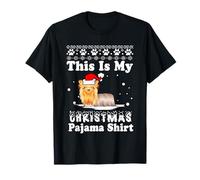 Yorkshire Dog Funny Xmas This Is My Christmas Pajama Maglietta