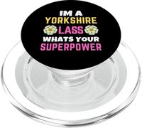 Yorkshire Lass Whats Your Superpower Yorkshire Day Rose Bandiera PopSockets PopGrip per MagSafe