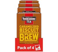 Yorkshire Tea - Caramelised Biscuit Brew - Tè Nero Aromatizzato al Biscotto - Provenienza Responsabile - 60 Bustine di Tè (Confezione da 4)