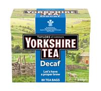 Yorkshire Tea Decaffeinato - Tè Nero Decaffeinato, Forte e Rinfrescante - Tè Tradizionale Inglese - Provenienza Responsabile - 80 bustine