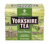 Yorkshire Tea per Acque Dure - Tè Nero Inglese Forte e Rinfrescante per le Zone con Acqua Dura - Provenienza Responsabile - 80 bustine