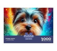 Yorkshire Terrier 1000 Pezzi Pet Dog Puzzle Adulti Impegnativo E Difficile Per Difficoltà Sfida Per Adulti E Ragazzi Collection Decorazione Domestica Regalo Per Amore E Amico 70x50cm/1000pcs