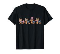 Yorkshire Terrier American USA Flag Memorial Day 4 luglio Maglietta