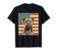 Yorkshire Terrier Bandiera americana Yorkie Dog Lover 4 luglio Maglietta