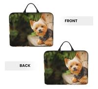Yorkshire Terrier Bokeh Cani Carini Muro, Custodia per laptop da 14 pollici, borsa per notebook, custodia per laptop, valigetta con maniglia