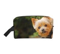 Yorkshire Terrier Bokeh Cani Carini Parete Organizer per Cosmetici di Grande Capacità, Borsa da Viaggio per Trucco da Donna