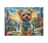Yorkshire Terrier Christmas Puzzle 500 Pezzi Rilassamento Antistress Premium Rompicapo Pressione Ridotta Attività Mindfulness Rigenerazione Mentale500 PCS