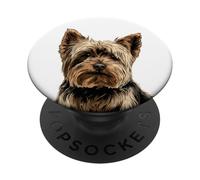 Yorkshire Terrier Dog Illustrazione Yorkie PopSockets PopGrip Adesivo