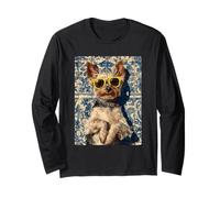 Yorkshire Terrier Dog Mediterranean Tile Art Summer Vibes Maglia a Manica