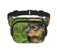 Yorkshire Terrier Erba Verde Cani Carini, Marsupio quadrato a doppio strato, borsa da viaggio, marsupio casual