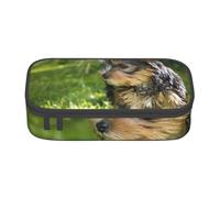Yorkshire Terrier Erba Verde Yorkie Cani Carini, Astuccio per matite, Astuccio per matite Astuccio per penne a matita di grande capacità Borsa per cosmetici