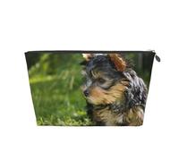Yorkshire Terrier Erba Verde Yorkie Cani Carini, Borsa da toilette Borsa per trucco Borsa per cosmetici Borsa da toilette da viaggio portatile