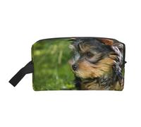 Yorkshire Terrier Erba Verde Yorkie Cani Carini, Borsa per il trucco Borsa per cosmetici Borsa da viaggio portatile da viaggio Borsa per trucco Organizer