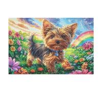 Yorkshire Terrier Fall Garden Puzzle 1000 Pezzi Sfida Rompicapo Estrema Impossibile Da Completare Per Collezionisti Esperti Regalo Per Chi Ama Le Sfide 1000 PCS