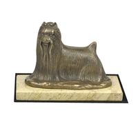 Yorkshire Terrier - Figura Con Cane Su Sandigem Marmo Art Dog